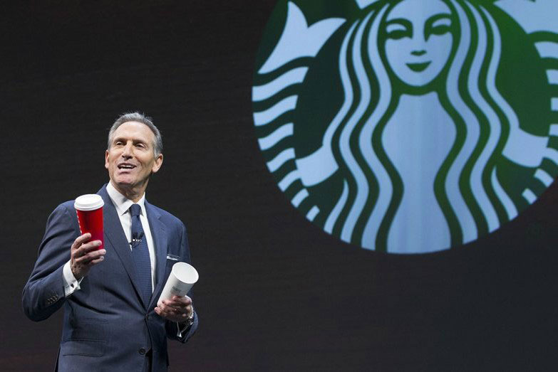 Howard Schultz là đầu tàu của chuỗi thương hiệu cà phê Starbucks nổi tiếng howard schultz