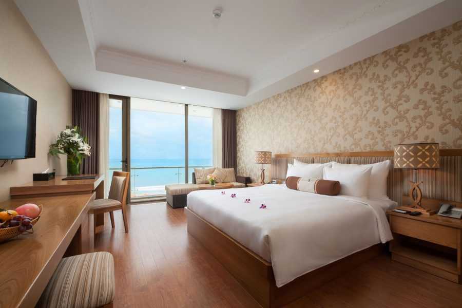 Không gian phòng nghỉ sang trọng, tiện nghi bên trong Diamond Sea Hotel Đà Nẵng khong gian diamond sea hotel da nang