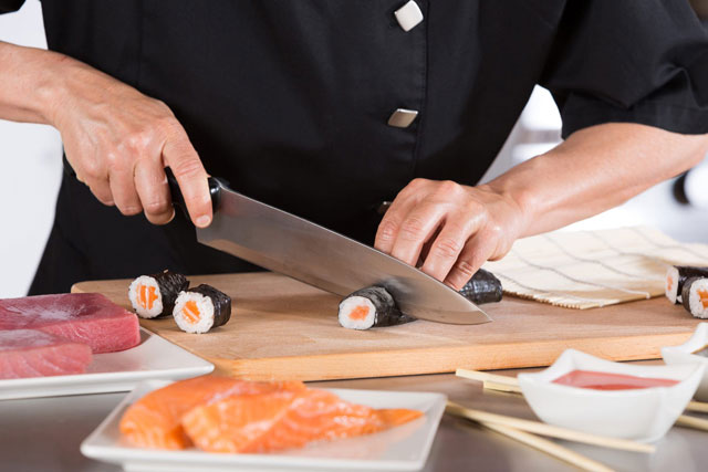 ky thuat cat sushi makimono hoan hao