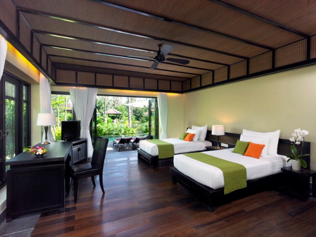 Phòng nghỉ tại Anantara Mũi Né sử dụng nội thất gỗ cao cấp phong nghi tai anantara mui ne resort