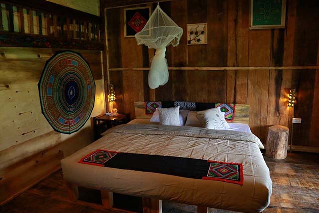 Không gian phòng nghỉ tại Mù Cang Chải Eco Lodge phong nghi tai mu cang chai eco lodge